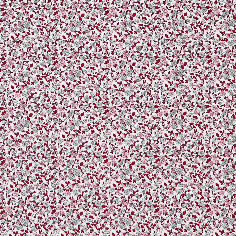 Tecido Popeline de Algodão Liberty Vermelho - Ribes y Casals