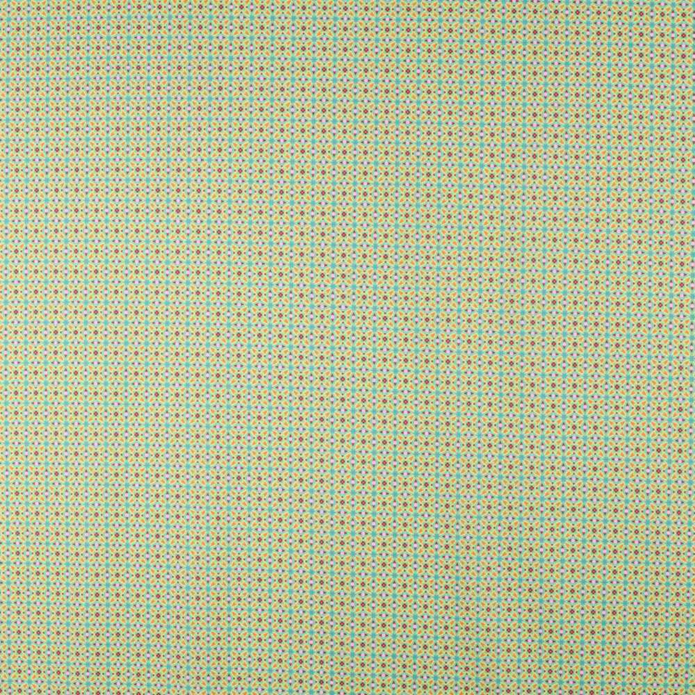 Tecido de Algodão Geométrico Verde - Ribes y Casals