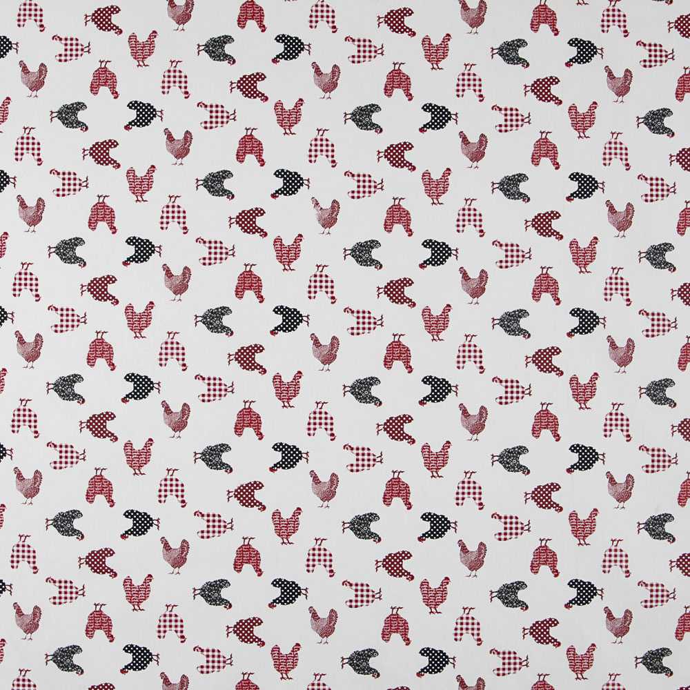 Tecido Popeline de Algodão Granja Branca - Ribes y Casals