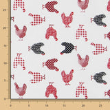 Tecido Popeline de Algodão Granja Branca - Ribes y Casals