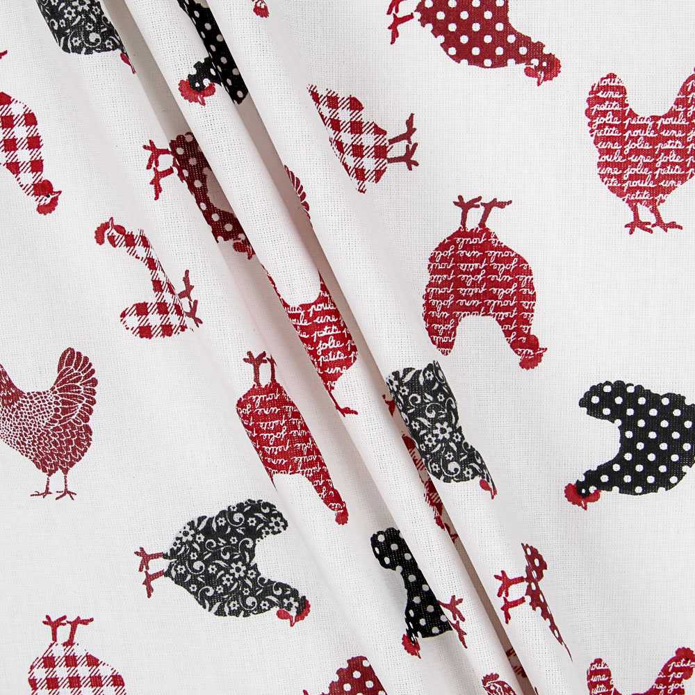 Tecido Popeline de Algodão Granja Branca - Ribes y Casals