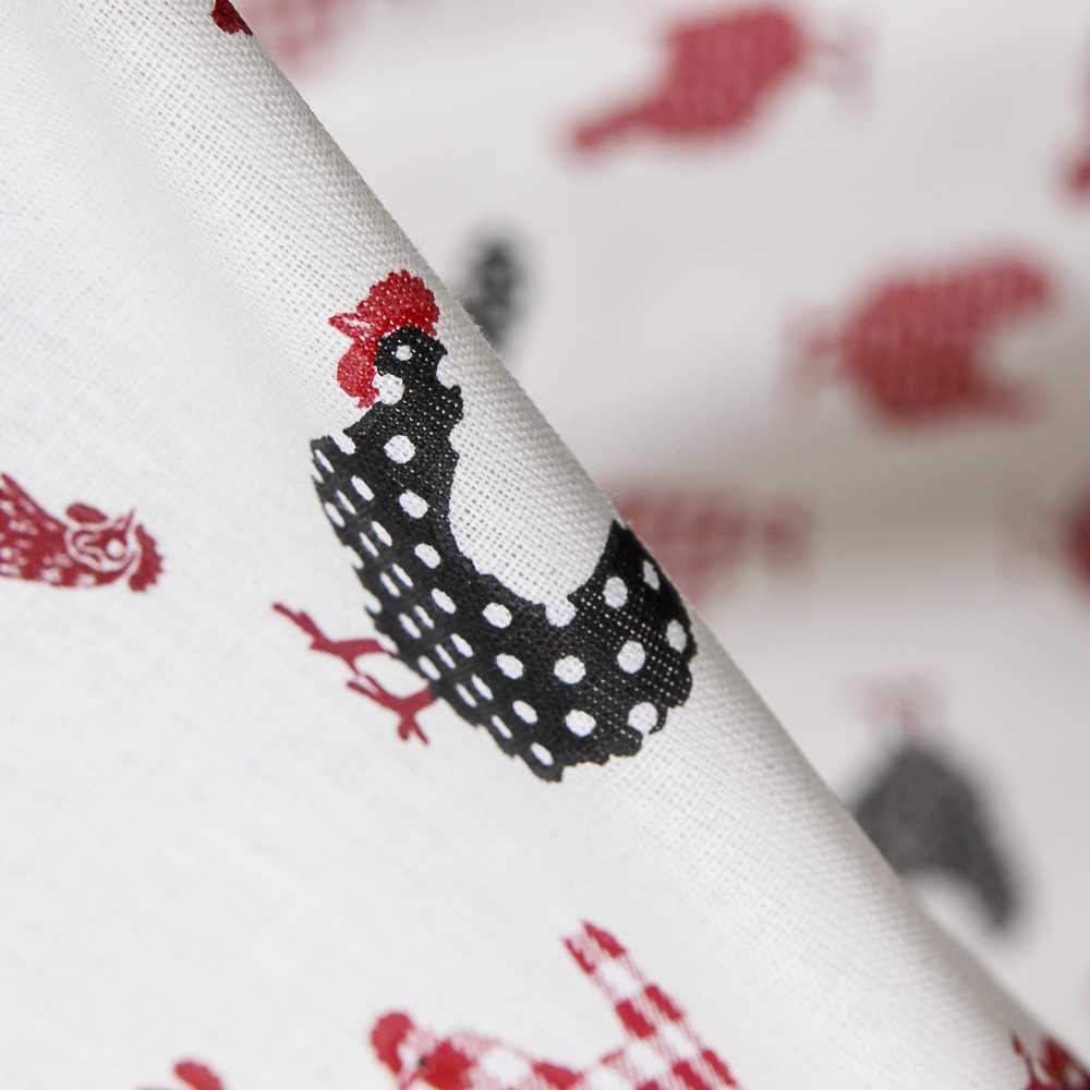 Tecido Popeline de Algodão Granja Branca - Ribes y Casals