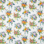 Tecido Popeline de Algodão Hibíscos Branco - Ribes y Casals