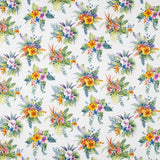 Tecido Popeline de Algodão Hibíscos Branco - Ribes y Casals