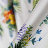 Tecido Popeline de Algodão Hibíscos Branco - Ribes y Casals