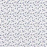 Tecido Popeline de Algodão Folhagem Azul - Ribes y Casals