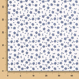 Tecido Popeline de Algodão Folhagem Azul - Ribes y Casals