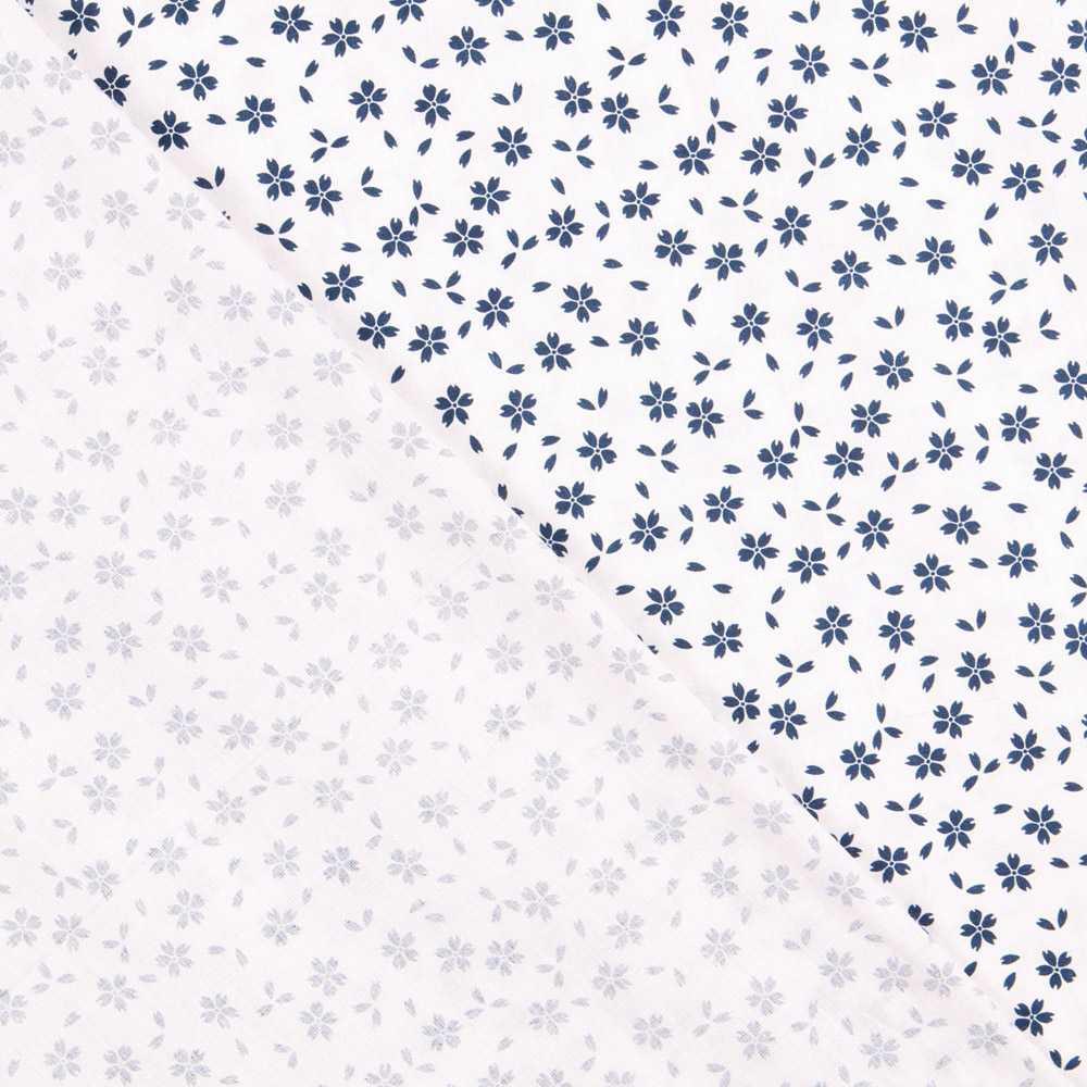 Tecido Popeline de Algodão Folhagem Azul - Ribes y Casals