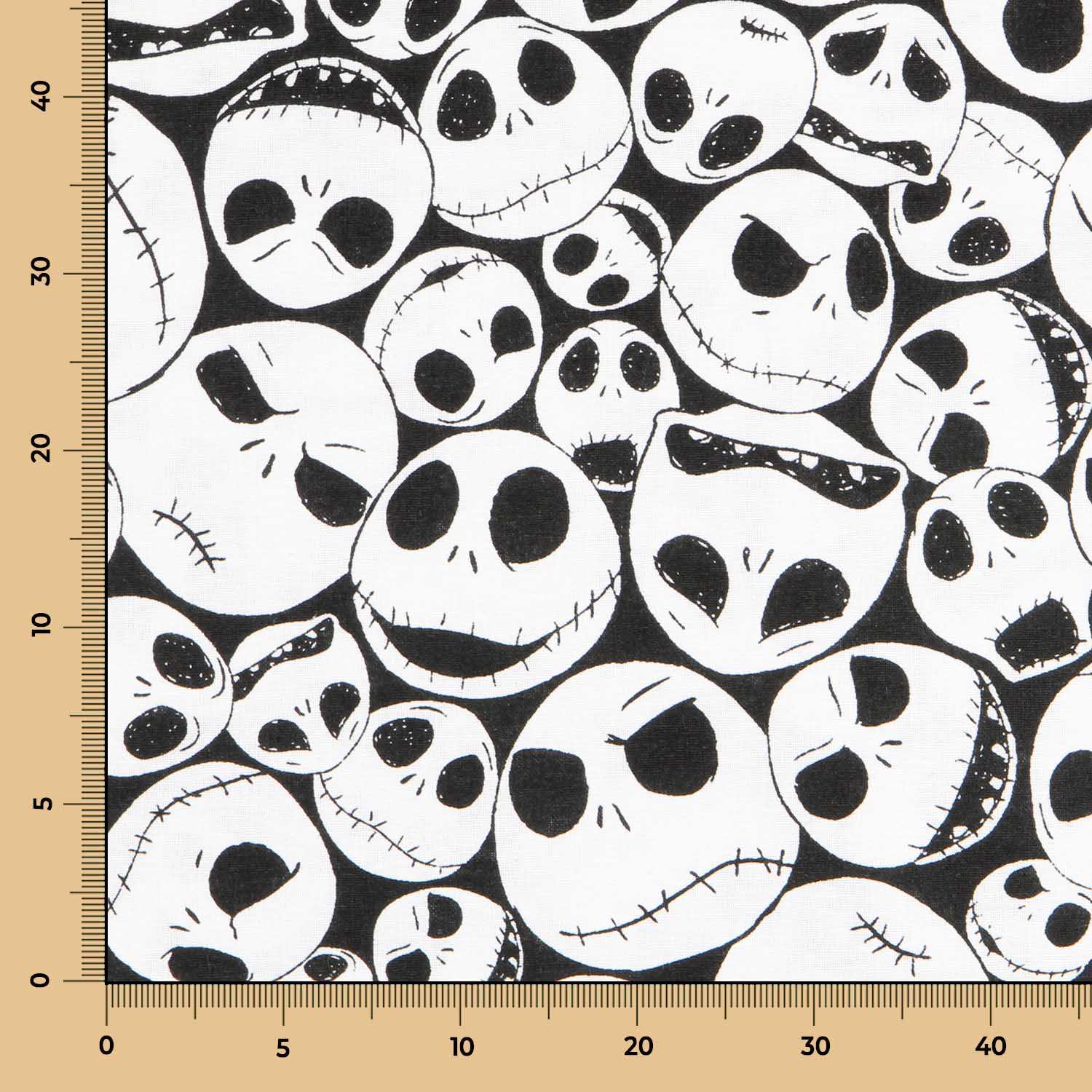 Tecido Popeline Jack o esqueleto - Ribes y Casals