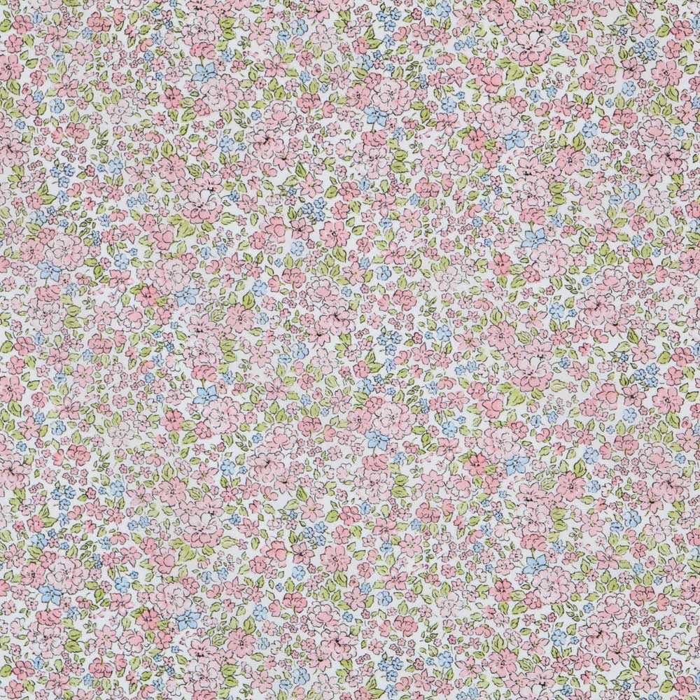 Tecido de Algodão Popeline Liberty Rosa - Ribes y Casals