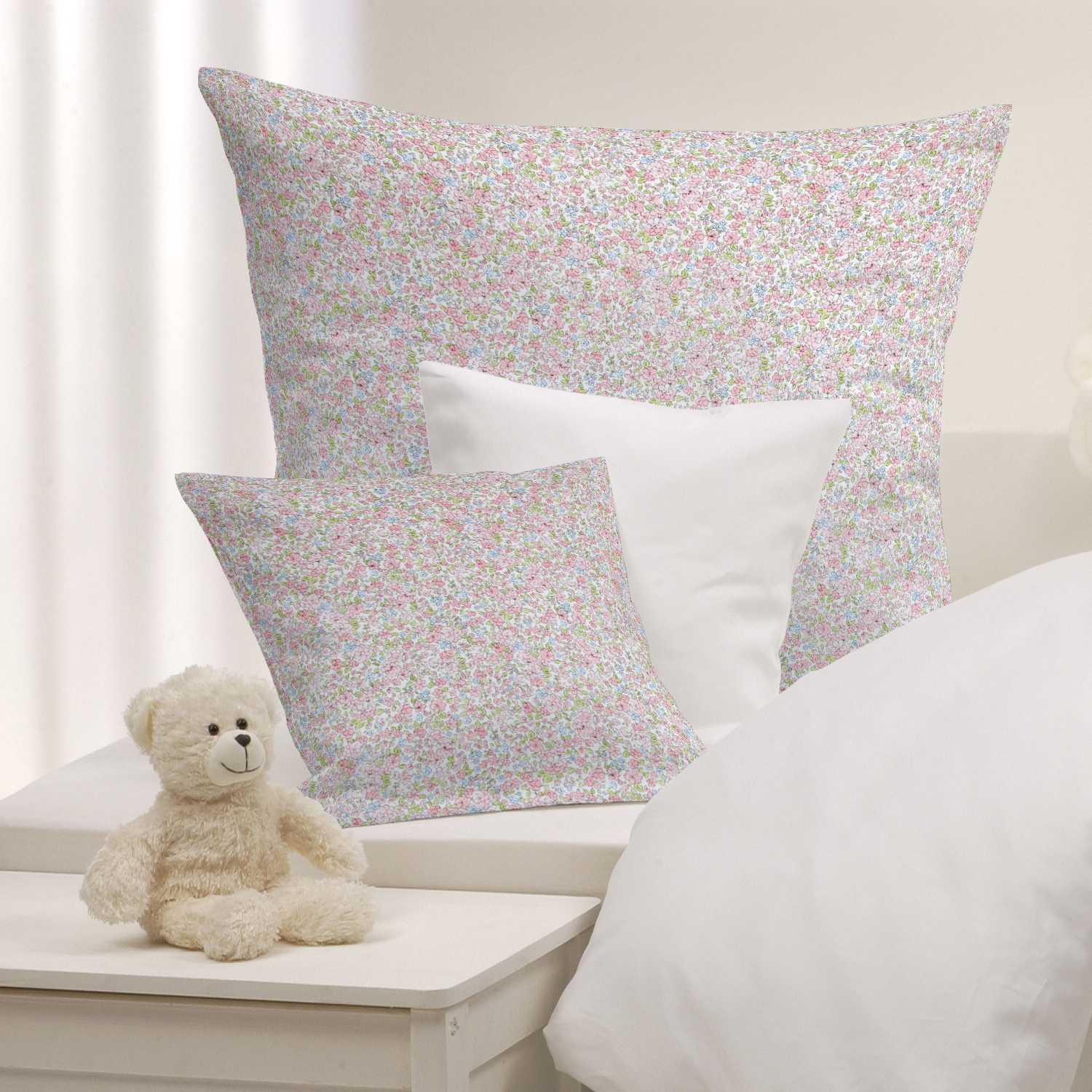 Tecido de Algodão Popeline Liberty Rosa - Ribes y Casals