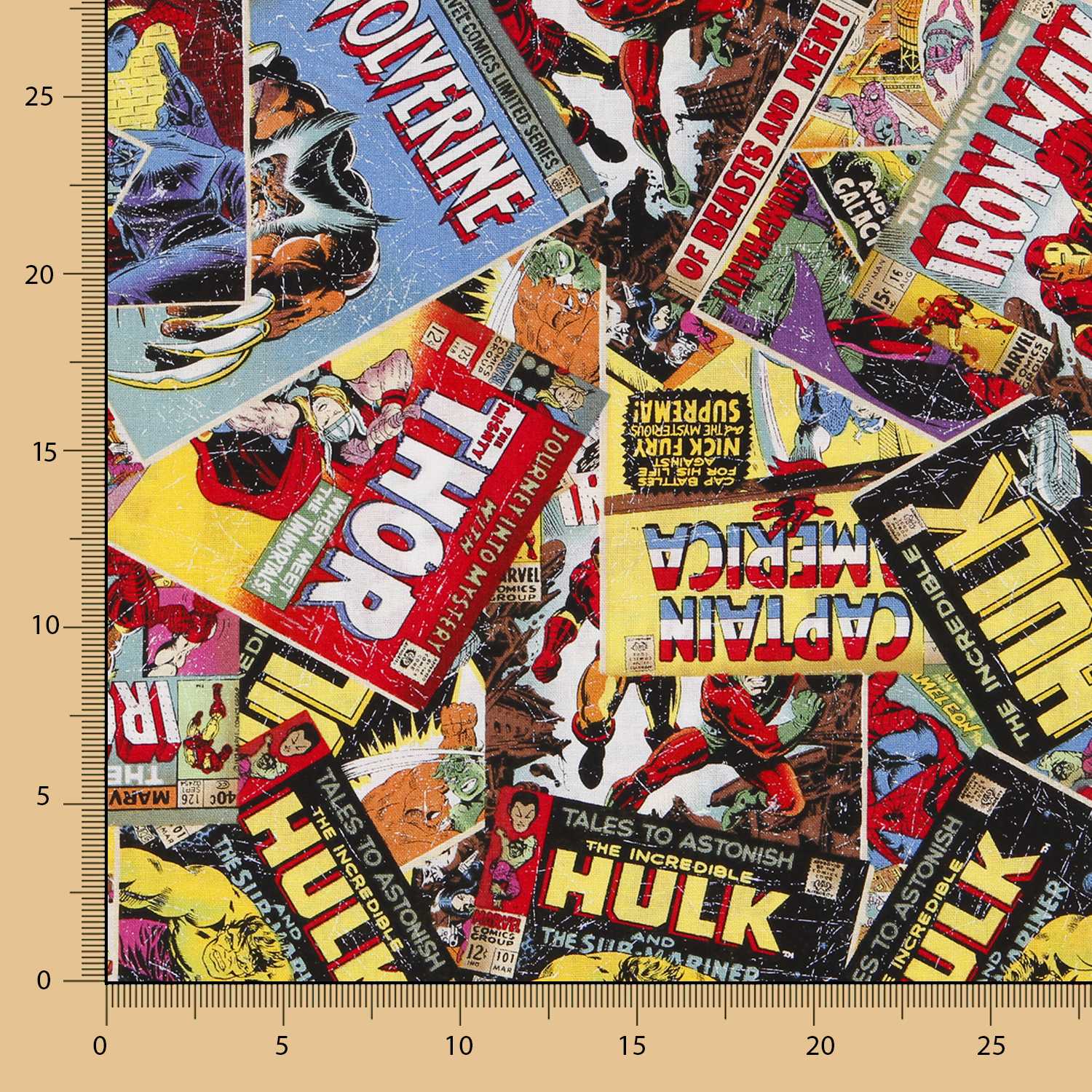Tecido Popeline de Algodão Marvel Comics Retro - Ribes y Casals