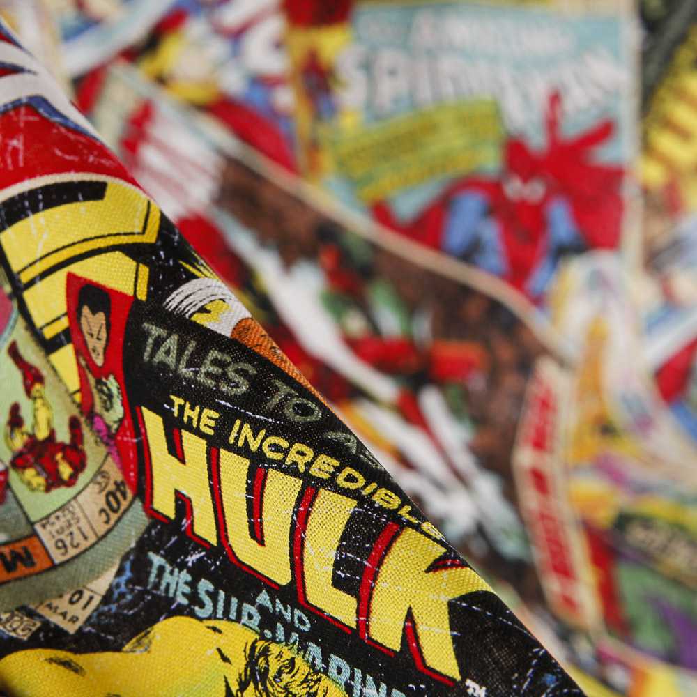 Tecido Popeline de Algodão Marvel Comics Retro - Ribes y Casals
