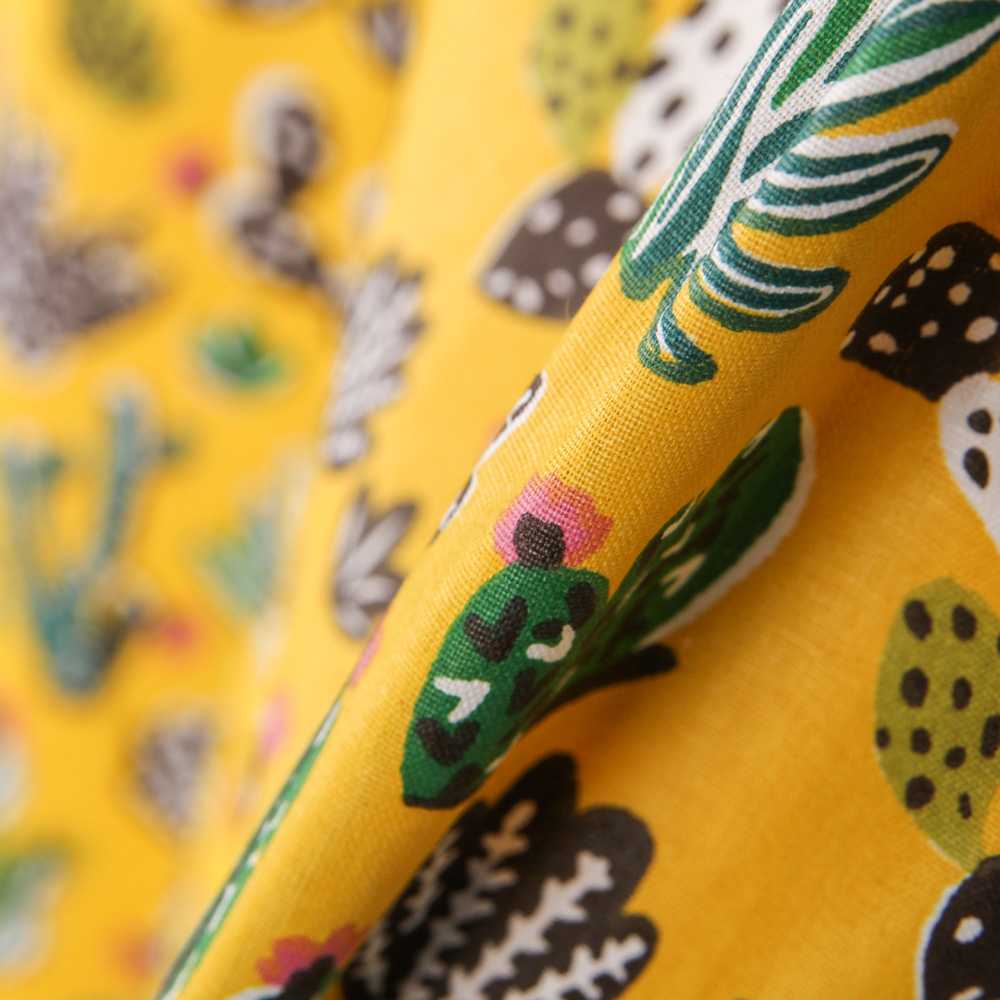 Tecido de Algodão Popeline México Amarelo - Ribes y Casals