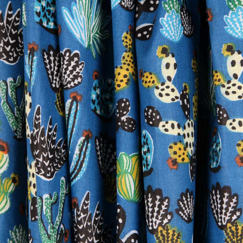 Tecido de Algodão Popeline México Azul - Ribes y Casals