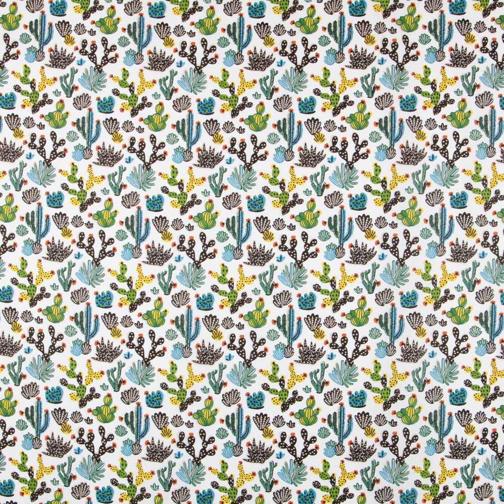 Tecido de Algodão Popeline México Branca - Ribes y Casals