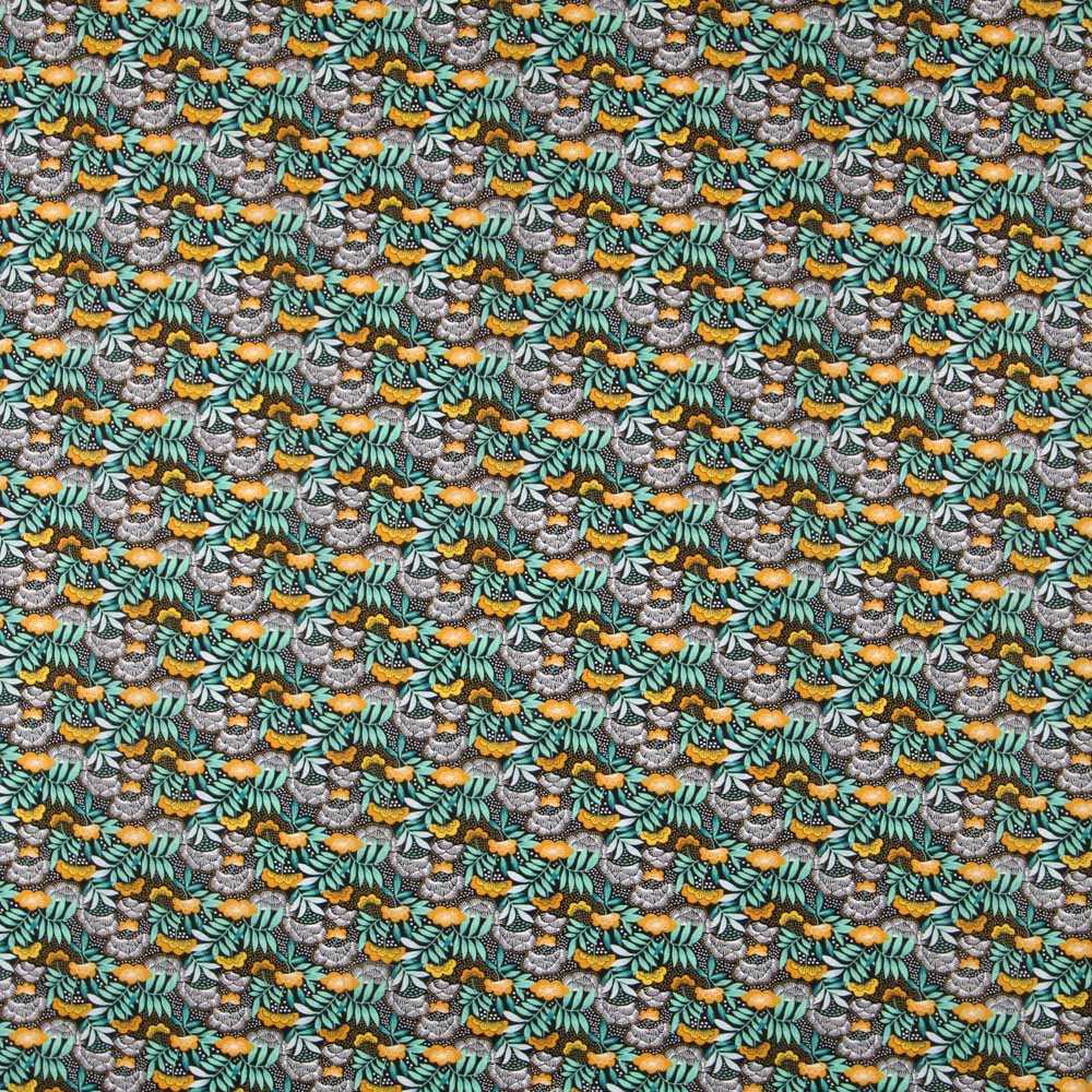 Tecido de Algodão Popeline Nagoya Ocre - Ribes y Casals