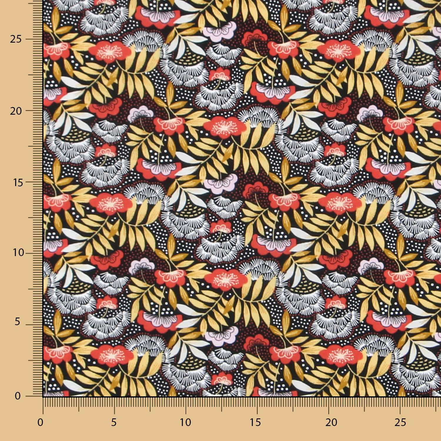 Tecido de Algodão Popeline Nagoya Vermelho - Ribes y Casals