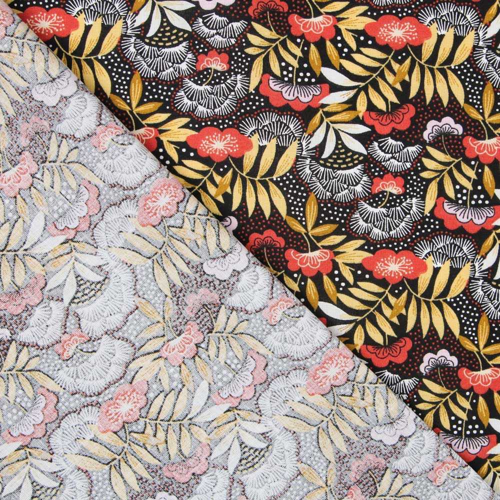 Tecido de Algodão Popeline Nagoya Vermelho - Ribes y Casals