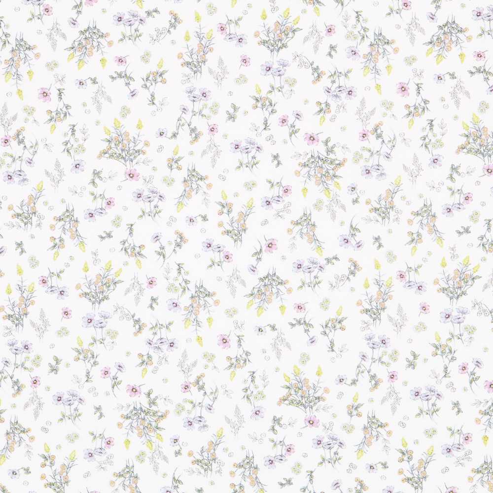 Popeline de Algodão Orgânico Bouquet - Ribes y Casals