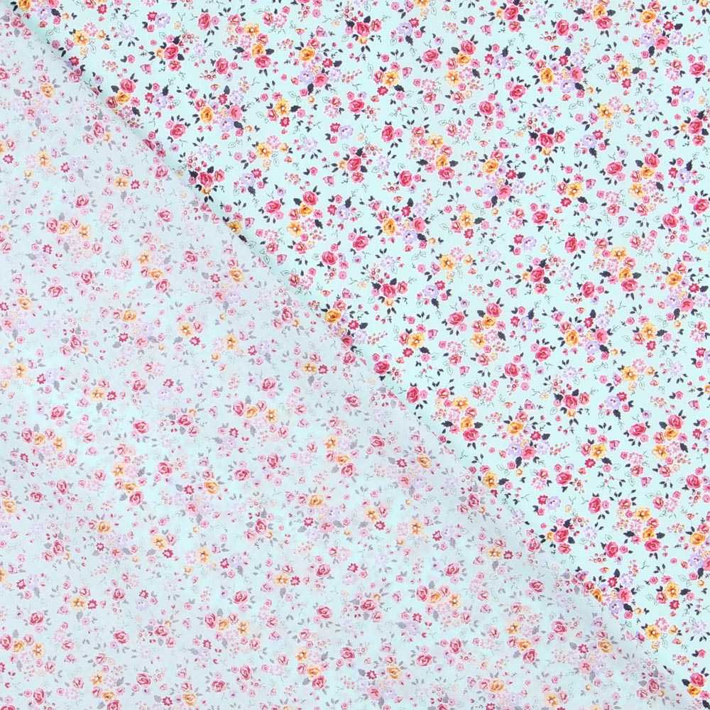 Popeline de Algodão Orgânico Cretona Azul - Ribes y Casals