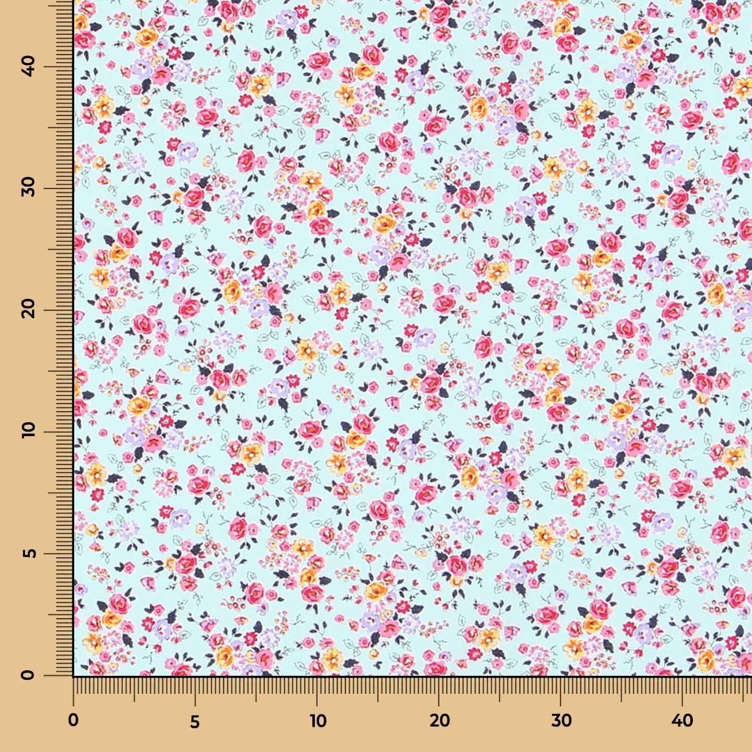 Popeline de Algodão Orgânico Cretona Azul - Ribes y Casals