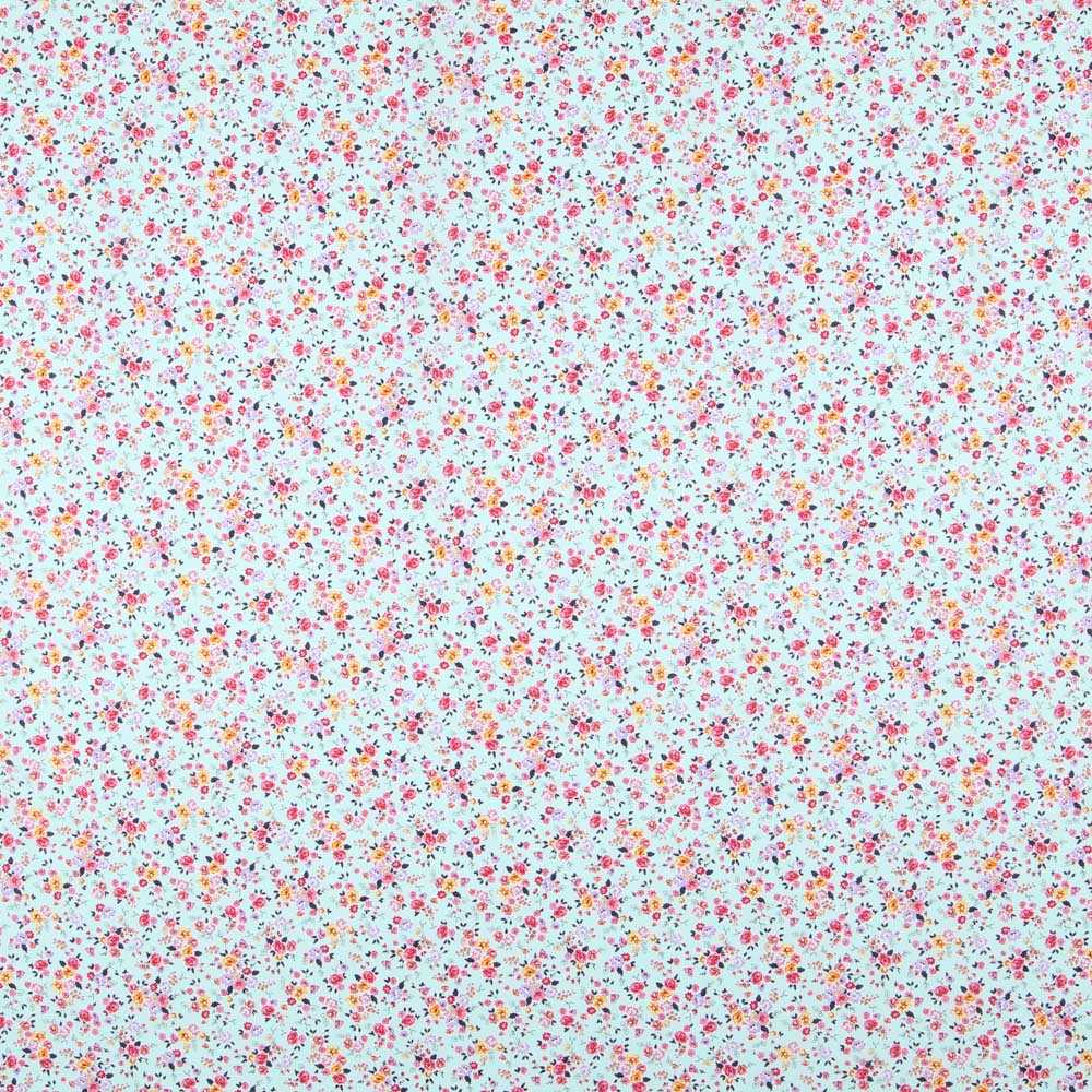 Popeline de Algodão Orgânico Cretona Azul - Ribes y Casals