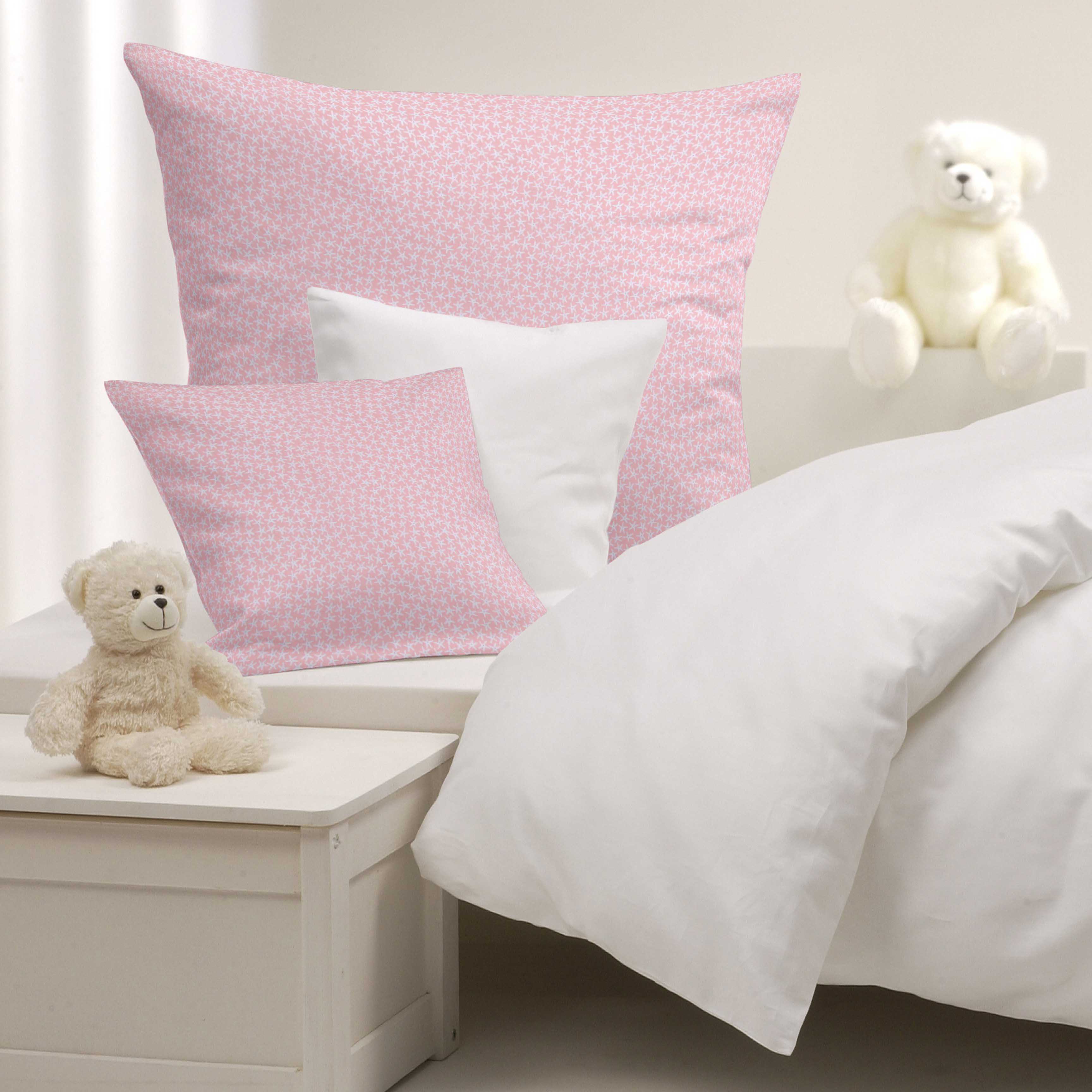 Popeline de Algodão Orgânico Estrelas Salmão - Ribes y Casals