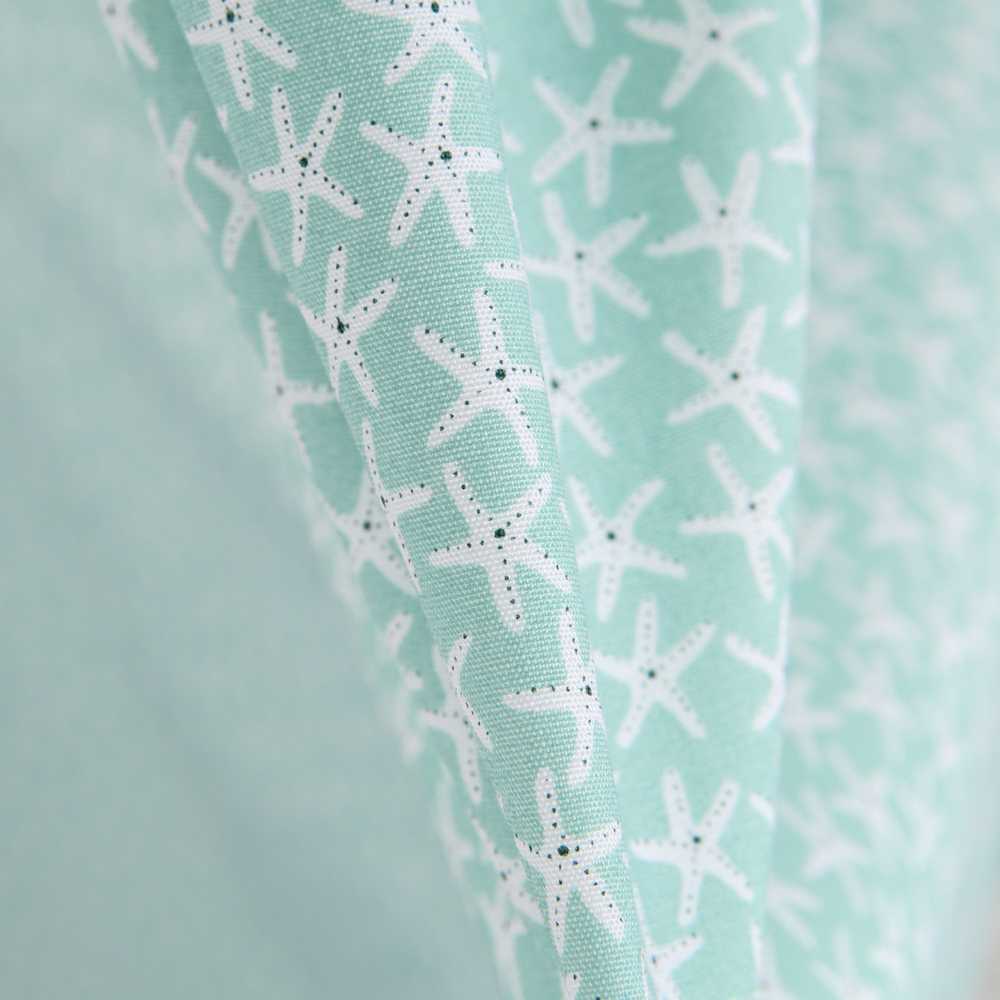 Popeline de Algodão Orgânico Estrelas Verde - Ribes y Casals