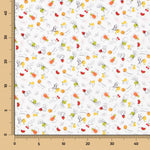 Popeline de Algodão Orgânico Zoo Vermelho - Ribes y Casals