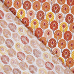 Tecido Popeline de Algodão Plumas Laranja - Ribes y Casals