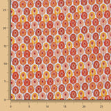 Tecido Popeline de Algodão Plumas Laranja - Ribes y Casals