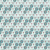 Tecido Popeline de Algodão Plumas Verde - Ribes y Casals