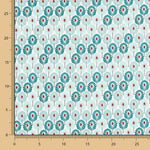 Tecido Popeline de Algodão Plumas Verde - Ribes y Casals