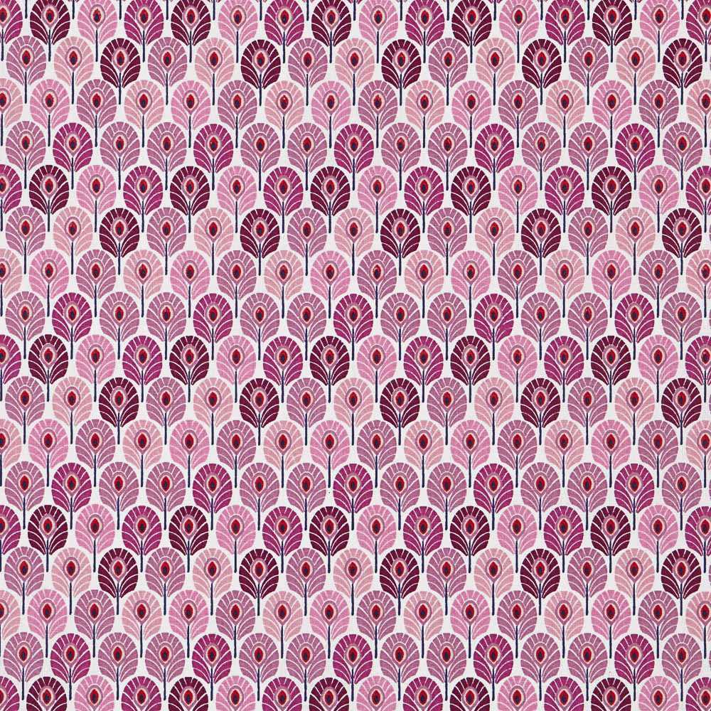 Tecido Popeline de Algodão Plumas Violeta - Ribes y Casals