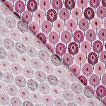 Tecido Popeline de Algodão Plumas Violeta - Ribes y Casals