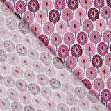 Tecido Popeline de Algodão Plumas Violeta - Ribes y Casals