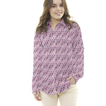 Tecido Popeline de Algodão Plumas Violeta - Ribes y Casals