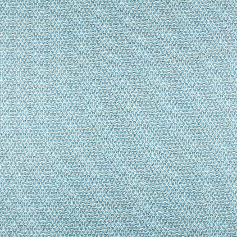 Tecido Popeline de Algodão Puzle Turquesa - Ribes y Casals