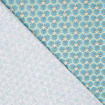 Tecido Popeline de Algodão Puzle Turquesa - Ribes y Casals