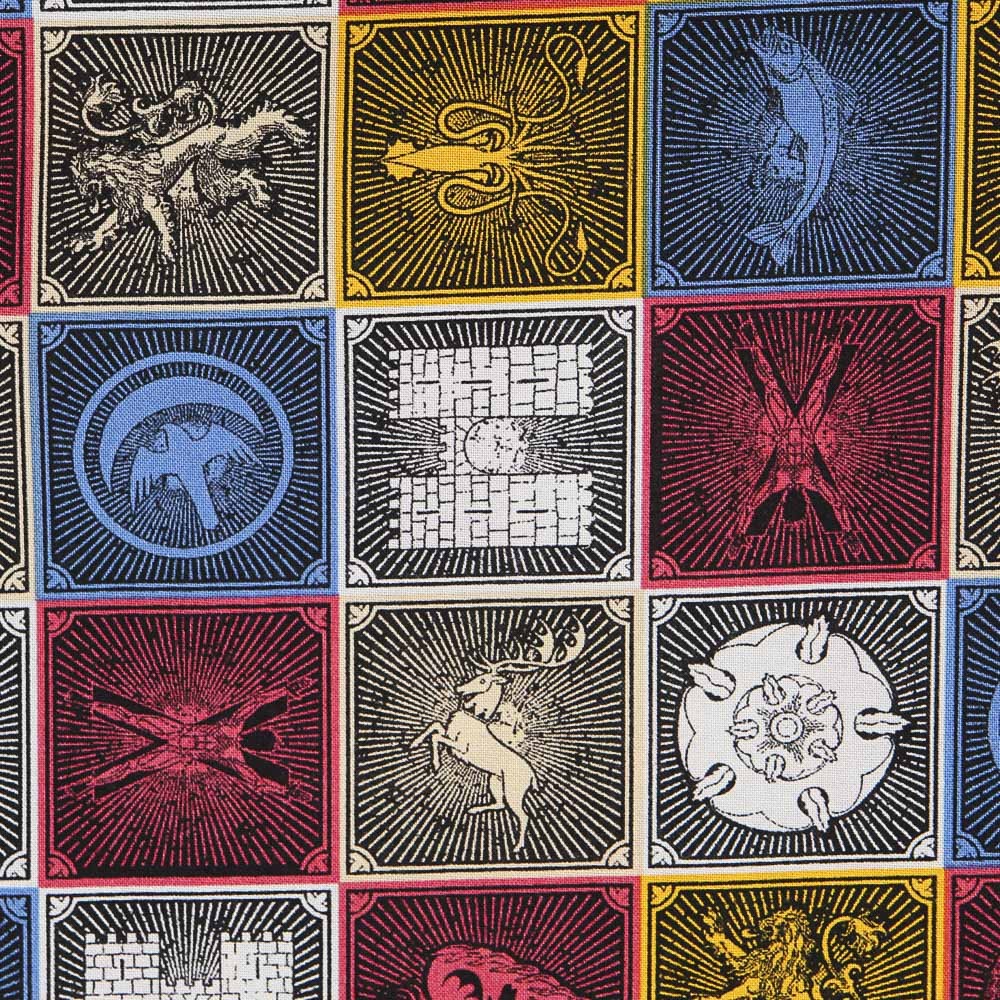 Popeline de Algodão Game of Thrones Quadros - Ribes y Casals