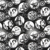 Tecido Popeline Star Wars Preto - Ribes y Casals