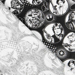 Tecido Popeline Star Wars Preto - Ribes y Casals