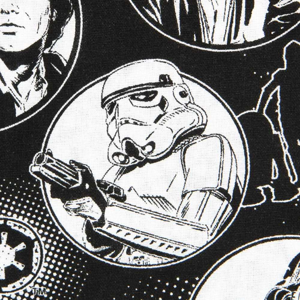 Tecido Popeline Star Wars Preto - Ribes y Casals