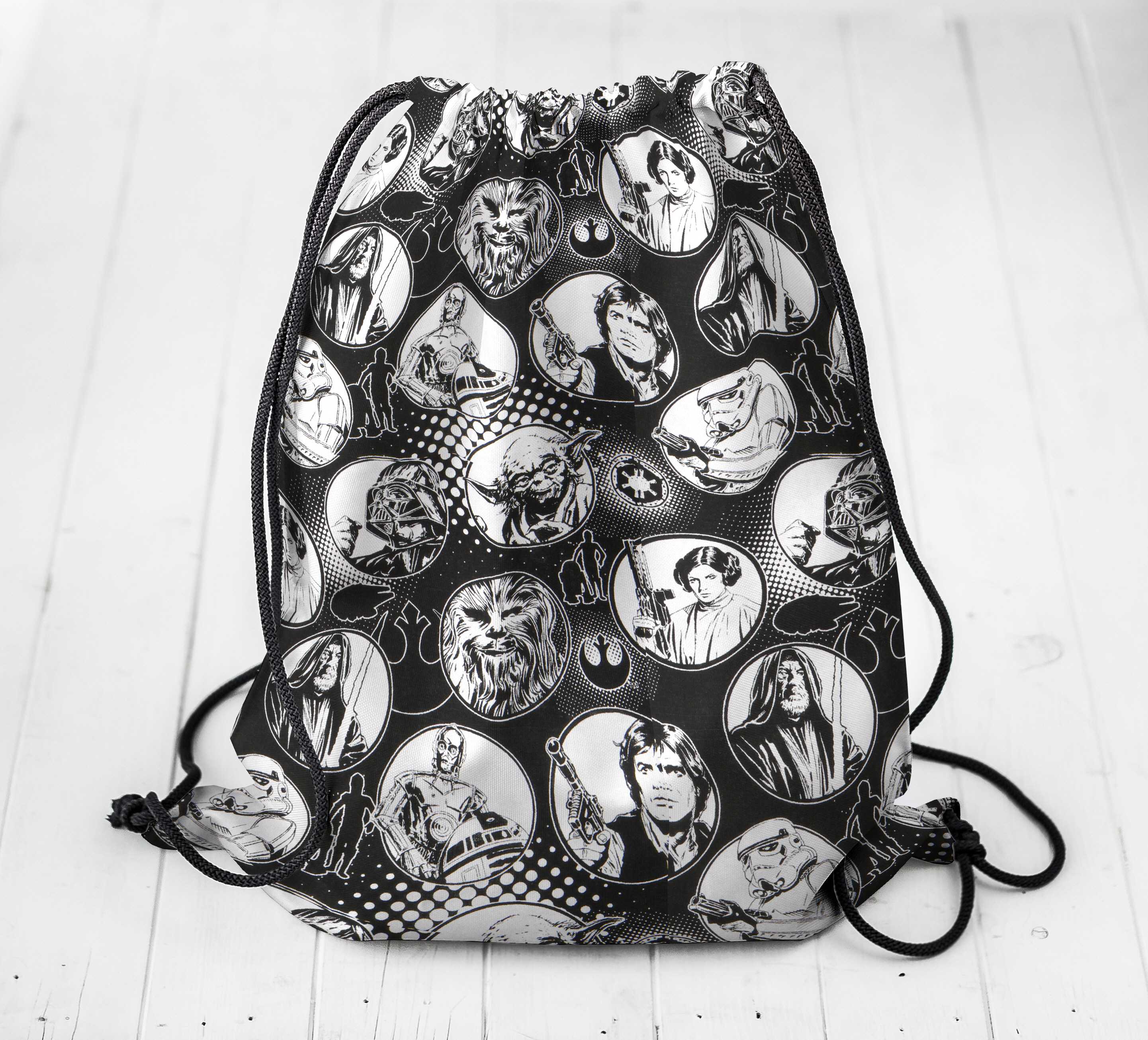 Tecido Popeline Star Wars Preto - Ribes y Casals