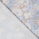 Tecido de Algodão Popeline Tropical Azul - Ribes y Casals