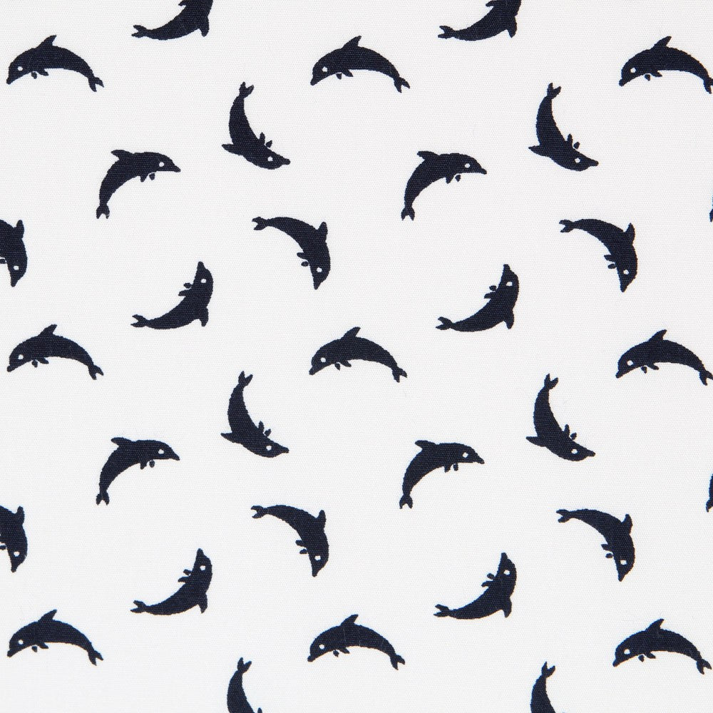 Popeline Golfinhos Branca - Ribes y Casals