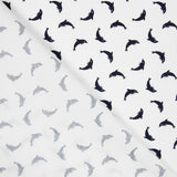 Popeline Golfinhos Branca - Ribes y Casals