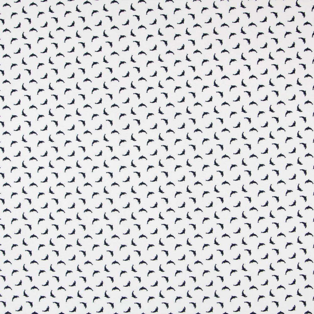 Popeline Golfinhos Branca - Ribes y Casals