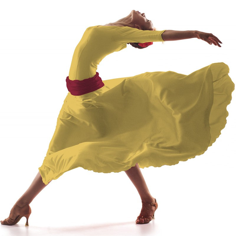 Popeline Flamenco Amarelo Pálido - Ribes y Casals